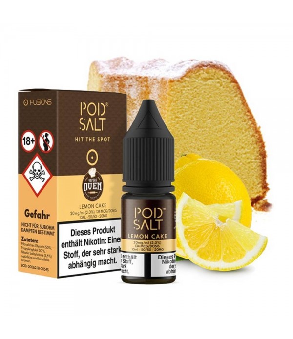 Pod Salt - Fusion - Lemon Cake Nikotinsalz Liquid 10ml - 20mg