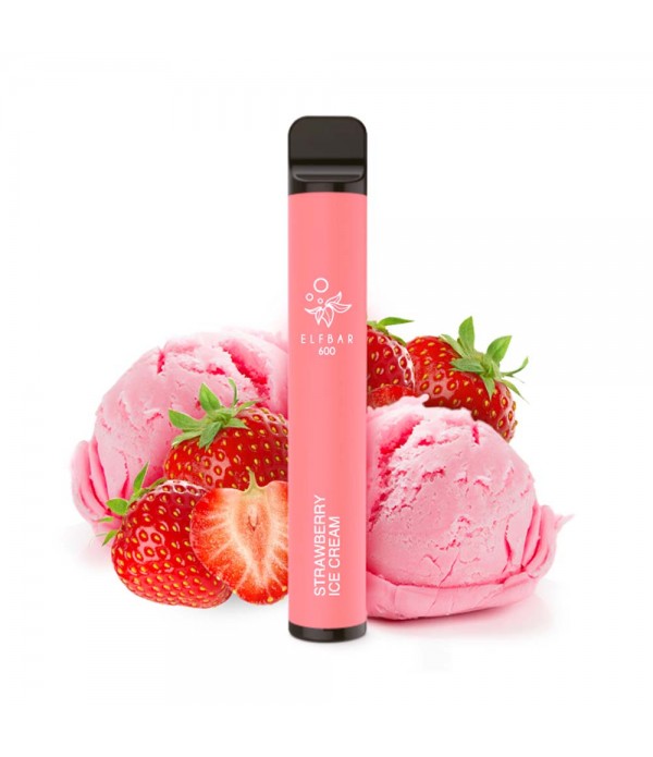 Elf Bar 600 - Strawberry Ice Cream - 20mg
